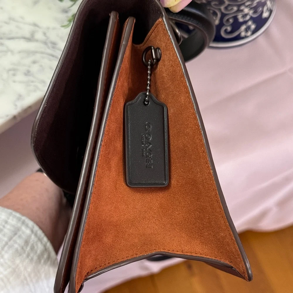 Coach Rare Exotic Top Handle Parker Bag Suede interior PRISTINE - Picture 14 of 16